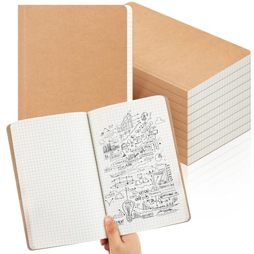 Recharge carnet A5 Zhanmai papier kraft grille graphique 100 feuilles pour école