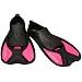 ANGGO Short Dive Fins for Swimming Snorkeling and Diving (Rose Red, Small)