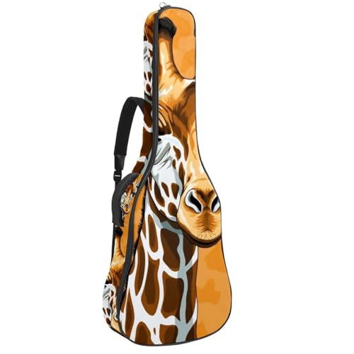 Sac de transport pour guitare de 101,6 cm étanche motif girafe mignonne