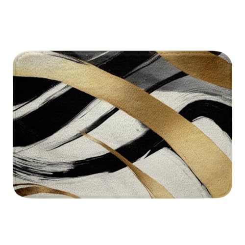 jejeloiu �u���b�N �z���C�g �S�[���h �o�X���[�� ���O 40.6 cmx61.0 cm �L�b�Y ���� ���C�� �o�X�}�b�g ���_�� �􉽊w�͗l �o�X���[�� �A�N�Z�T���[ �}�C�N���t�@�C�o�[