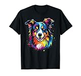 Graffiti de chien Border Collie Berger australien T-Shirt