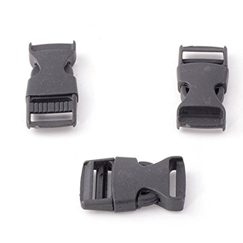 10 piezas de hebillas tipo clips de correa negro para bolsas de viaje, mochila equipaje Cover