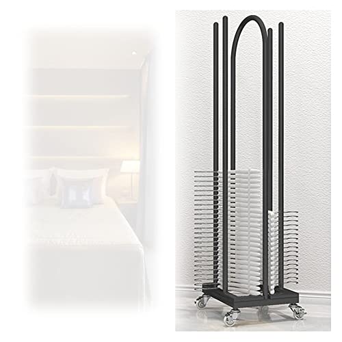 Support économiseur d'espace pour 100 à 130 cintres chariot empilable noir de dressing