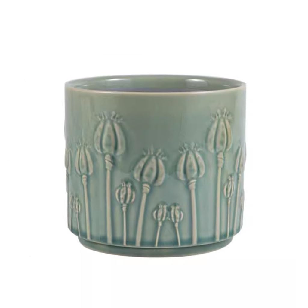 Gelasige A Flower Pots Nordic Simple Ceramic Ice Crack Relief Pattern Flower Pot Indoor Balcony Green Plant Flower Pot Flowerpot Outdoor Flower Pots(A)