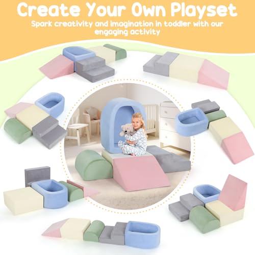 Image of whiffee Climbing Toys for Toddlers 1-3, Foam Climbing Blocks with Ball Pit for Baby, Toddler Climbing Toys Indoor, Baby Climbing Crawling Toys, Soft Play Set (No Balls Included) (Colorful)