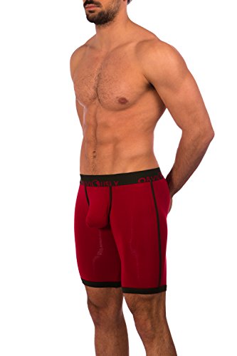Lumber Collection - AnatoFREE Boxer Brief 9 inch Leg - Cranberry - Large