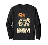 Haunted 6x7 Funny Math Halloween Teacher Student Meme Long Sleeve T-Shirt