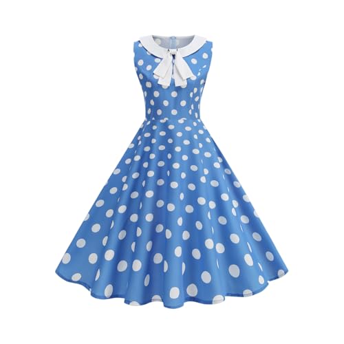 Robe rétro évasée à col nœud idéale pour une garden-party estivale