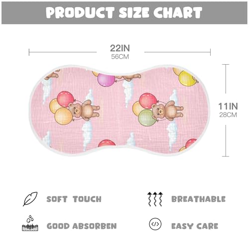 xigua Colorful Balloons Baby Burp Cloths for Newborn Boys and Girls 2 Pack, Soft & Absorbent Cotton Baby Burp Cloth, Baby Washcloths, Newborn Towel, Burp Rags4