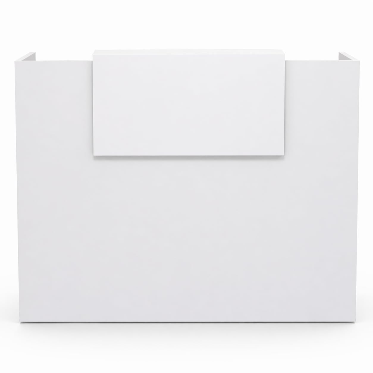 Genérico OFILIKE. Mostrador Basic de Recepción para Oficina o Negocio - Mostrador Recepción Moderno con Estante Interior (Blanco) (120cm Ancho)