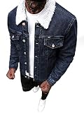 OZONEE Herren Jeansjacke Jacke Jeans Übergangsjacke Sommerjacke Frühlingsjacke Herbstjacke Vintage Herrenjacke Herbst Übergangs Denim Bikerjacke Jacket Übergangs NB/MJ517BSZ DUNKELBLAU L