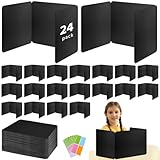 24 Pack Desk Dividers for Students, Waterproof Durable Plastic Testing Dividers Privacy Folders for Classroom, Easy to Clean, Desk Privacy Panel Classroom Shield Folder Boards Teacher Supplies