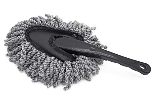 ORCOA Multipurpose Microfiber Small Washable Car Mini Duster with Handle for Cleaning Car Exteriors and Interiors, Small Washable Dust Collector for Home and Kitchen (Grey Color)