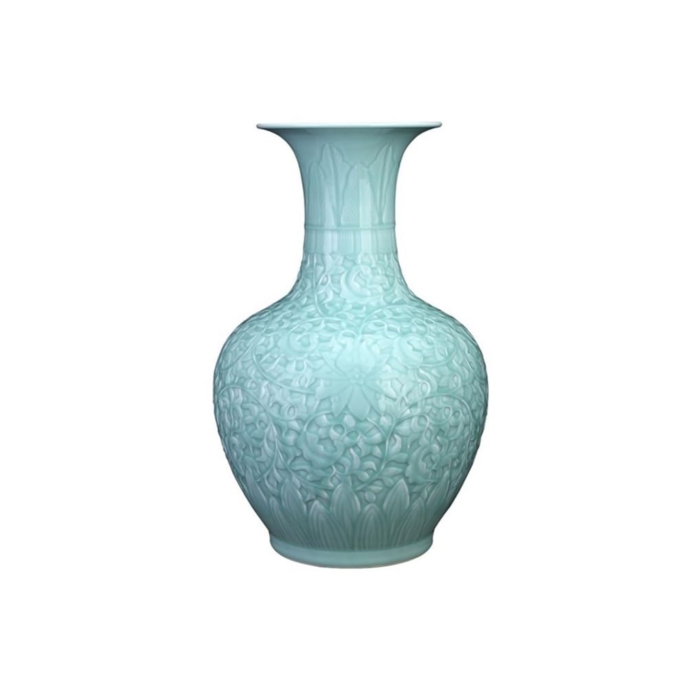 Vase en céladon pour salon et entrée décoratif en céramique pour maison