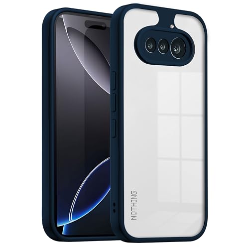 Image of V-TAN Back Cover for Nothing Phone 4A | TPU | Transparent Crystal Clear Case Compatible with Nothing 4A | Camera Protective Shockproof Mobile Cover Design (Blue)