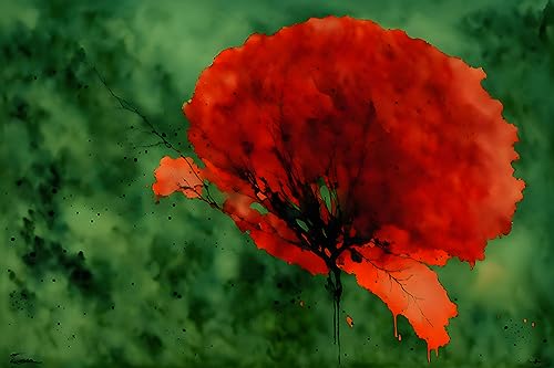 Affiches sur toile fleurs rouges SERENDIPITP habiller un grand mur vide facilement