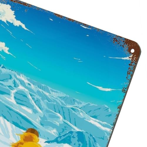 Alpe D'Huez affiche métal snowboard déco murale rétro 30x40