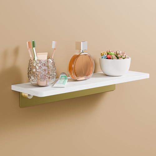 Étagère murale en marbre blanc poli design moderne suspendu luxe - 2