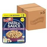 Batchelors Pasta 'n' Sauce Microwave Ready Meals in Just 90 Seconds - Mushroom and Garlic, 200 g (Pack of 6)