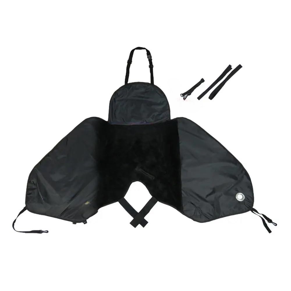 Coprigambe Scooter,Copri Gambe per Scooter Copri Grembiule for Gamba Moto con Manicotti for Manubrio Nero Impermeabile Antivento Coperto Resistente al Freddo Inverno Caldo Universale