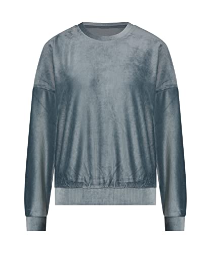 HUNKEMÖLLER Langärmeliges Top Velours Rib - Stormy Weather - 3XL Cover