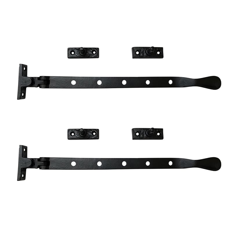 Adonai Hardware 13" "Pedahzur" Cast Iron Heavy Duty Window Latch Lock Casement Stay (Supplied as 2 Pieces per Pack) - Matte Black-picture-11