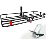 ツールズアイランド(Toolsisland) ヒッチキャリアカーゴ 折り畳み式 鉄製 耐荷重220kg (長さ135×幅49×高さ12.5 cm) ガタストップ付 TD1047-G