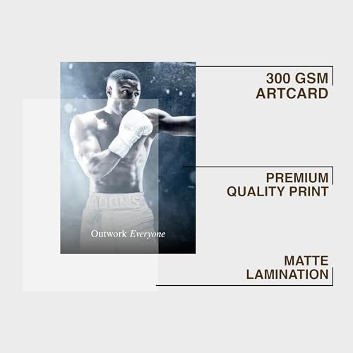 Image of CodersParadise inchOutwork Everyone inch Boxing Poster Frame | Premium A4 Motivational Wall Art for Bedroom, Office & Home Gym | Powerful Athlete-Inspired Decor for Fitness Lovers & Achievers