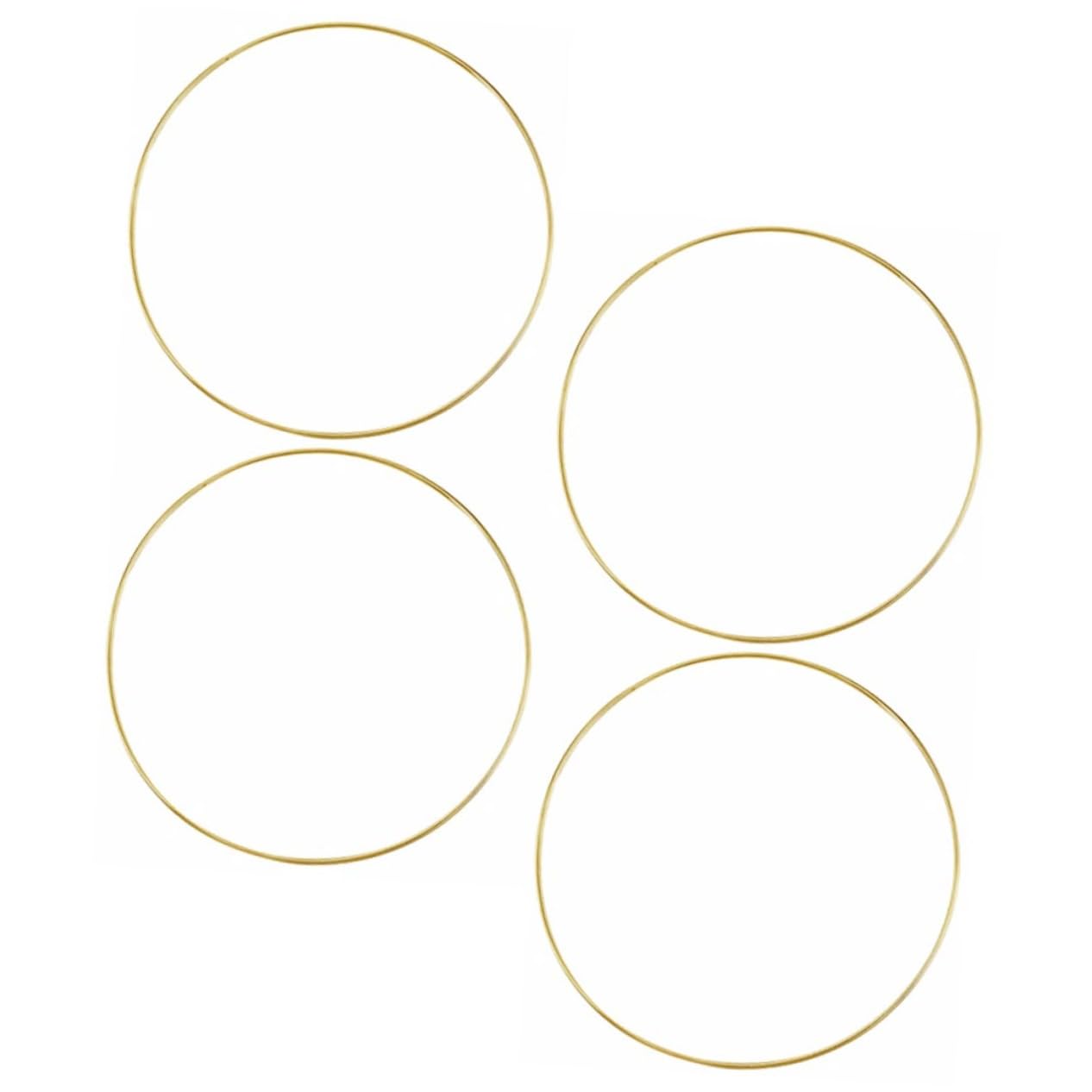 Aros para manualidades metálicos circulares pack de 4 para atrapasueños DIY