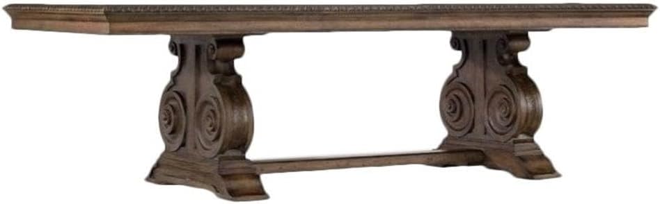 Hooker Furniture Rhapsody 88" Rectangle Dining Table in Rustic Walnut