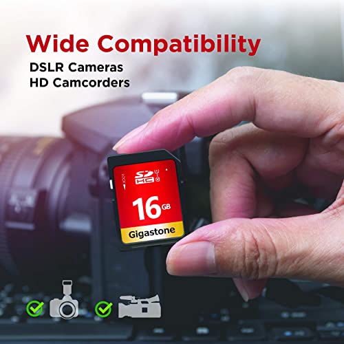Gigastone 16GB SDHC Speicherkarte 5er-Pack, UHS-I U1 Klasse 10, bis zu 80 MB/Sek. für Digitalkameras Canon Sony Nikon Olympus PC – Bild 5