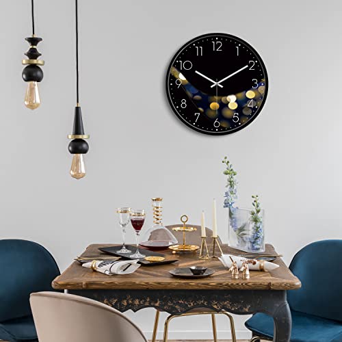 Glow In The Dark Wall Clock Silent Night Light Up Digital Luminescent Clock Battery Operated Glowworm Firefly Glowing Function Clocks With Non-Ticking Decorative For Bedroom Kitchen Garage 12Inch #TOP4