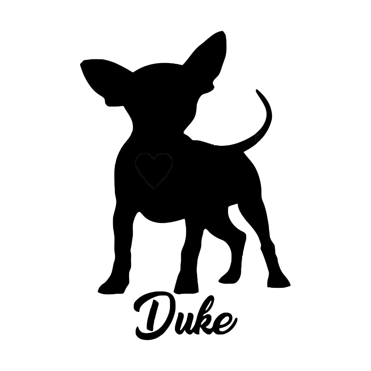 Chihuahua Wall Decal Personalize with Your Dog's Name Wall Stickers with Red Heart Pet Dog Home Decor Art Mural for Bedroom Extra Large - 89x112cm โ image 1