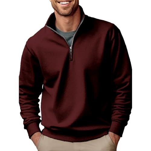 Jacken Herren Sweatshirt Zip Neck Pullover
