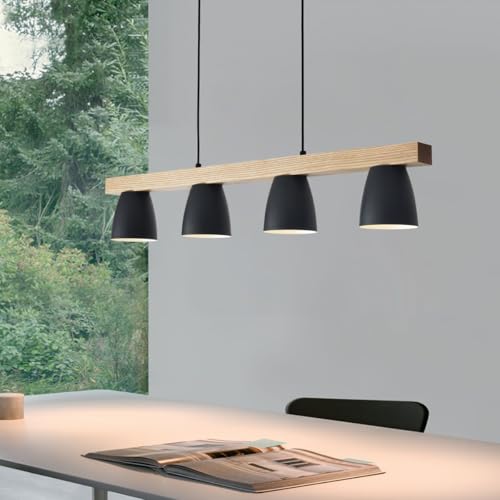 Lampe suspendue vintage en bois pour éclairer la table à manger et le restaurant