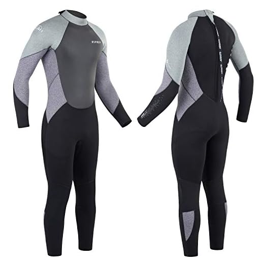 Osprey Herren Zero 5 mm Winter volle Länge Neoprenanzug, grau, M