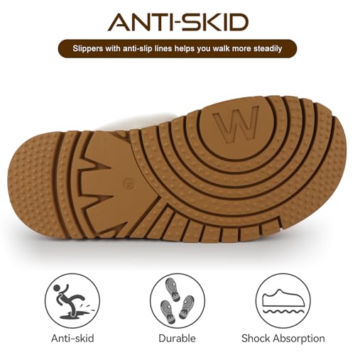 Platform Slippers for Women Winter Snow Mini Boots Suede Warm Lined Shoes Short Ankle Anti-Slip Platform Boots Slip on Home Fuzzy Slippers for Indoor Outdoor3