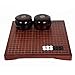 QIFFIY Go Board Game Set Scacchiera in Legno Pezzi 2 Ciotole, Gioco da Tavolo strategico Go per 2 Giocatori dai 5 Anni in su (44 * 47 Cm)