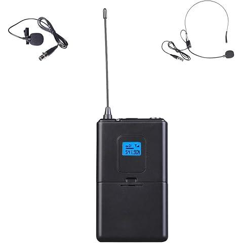 innopow Bodypack Mic with Lapel & Headset Mics for WM400 CH1 541.90MHz Cover