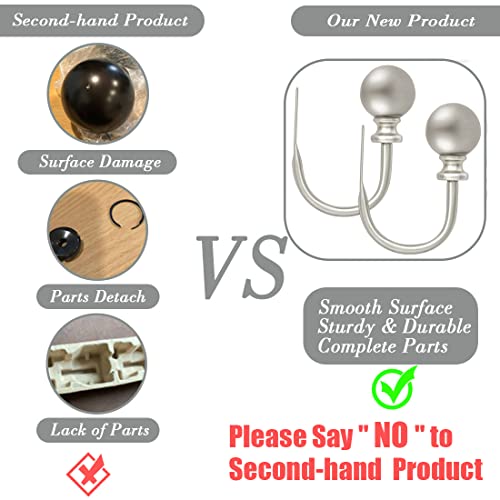 Kamanina Decorative Curtain Drapery Holdbacks, Round Finials Window Curtain Holdbacks, Antique Silver, Set Of 2 #TOP4