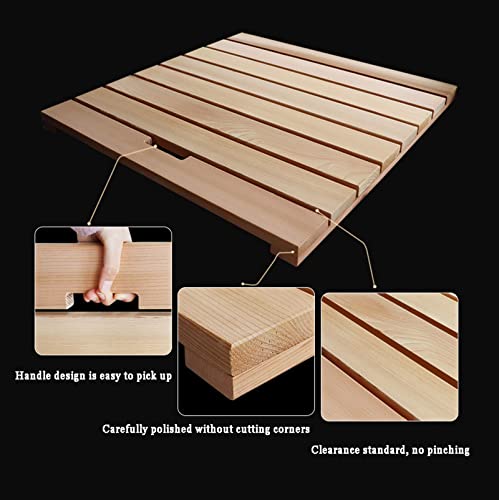 Alfombrilla de ducha antideslizante con base de bambú resistente 4