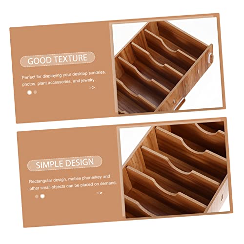 STOBAZA 4 Pçs Caneta Viva Estojos De Madeira Telefone Compartimento De Estudo De Madeira Para Armaze