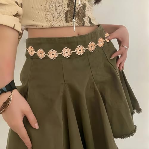O-Ring Waist Chain for Women Metal Link Chain Belt for Jeans Dress3