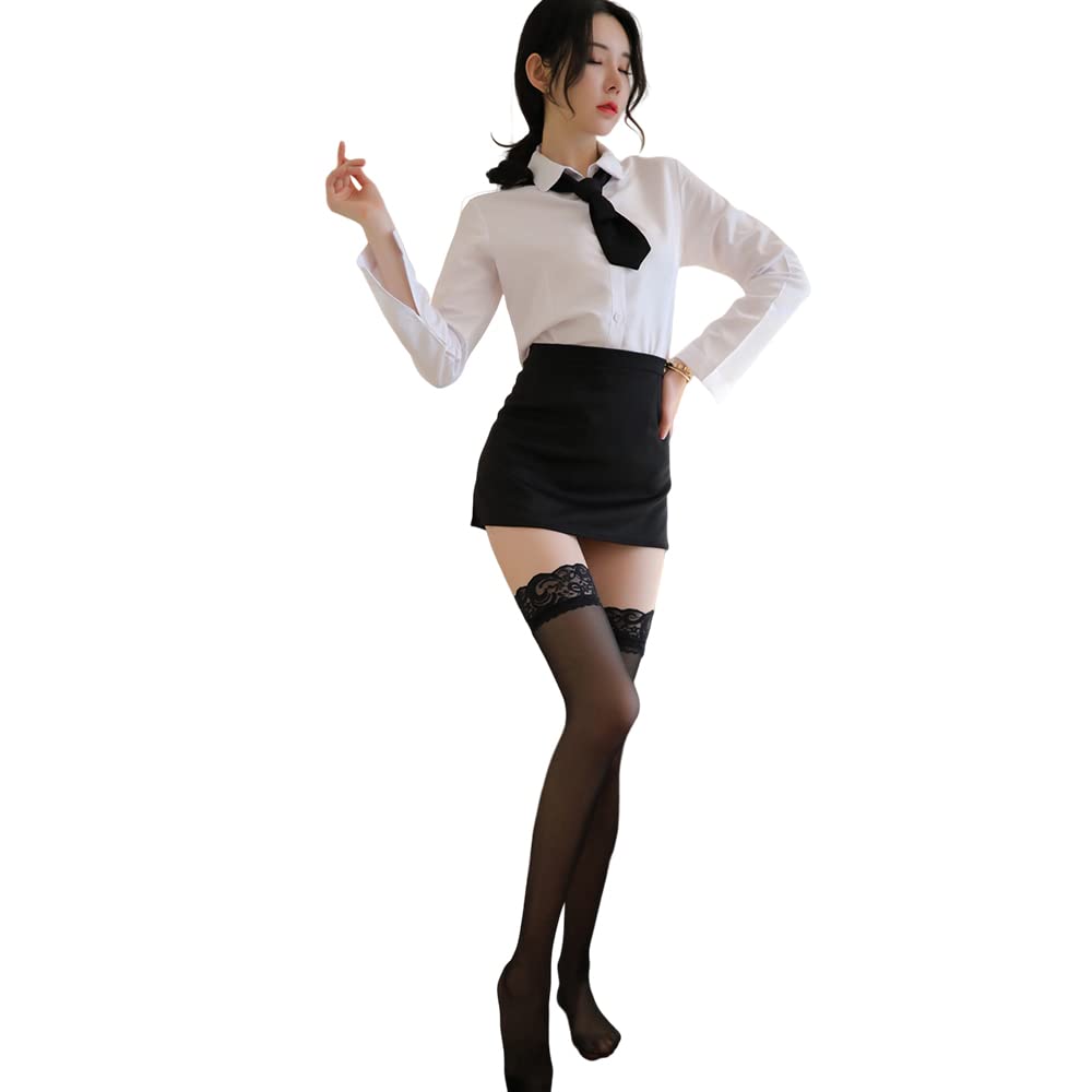 Femmes Cosplay Secrétaire OL Uniforme Sexy Sous-vêtements Sexy Lingerie Tentation Discothèque Performance Vêtements