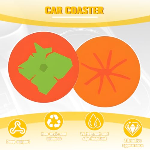 Set 2 posavasos para carro persimón PVC miniatura 3