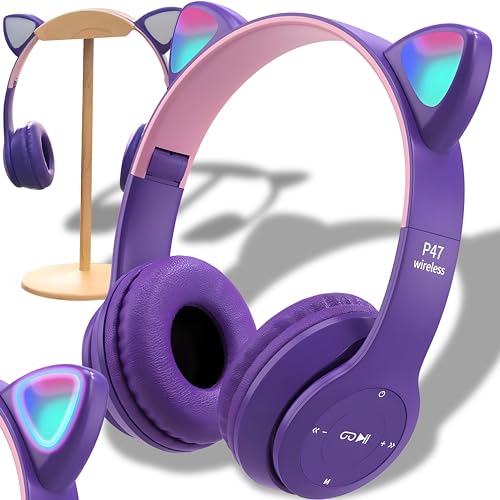 Retoo Auriculares Orejas de Gato Auriculares Bluetooth para Niños Inalámbricos...