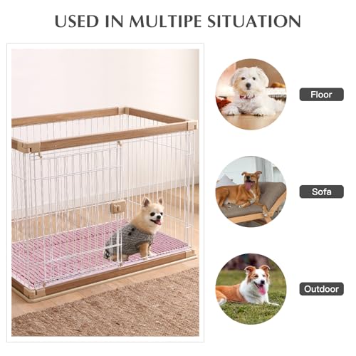 BVAGSS Orthopädisches Hundebett, Waschbar Hundekissen flauschig Hundematte, Umkehrbar Weiche und Warme Hundematte für klein mittel große Hunde XH079 (60x45x4cm,Pink)