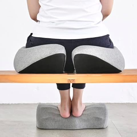 Cushion Lab Hip & Leg Pressure Relief Bundle - Transform Any Home/Office Chair or Recliner into The Most Comfortable Seat in The House - Grey Set Cover