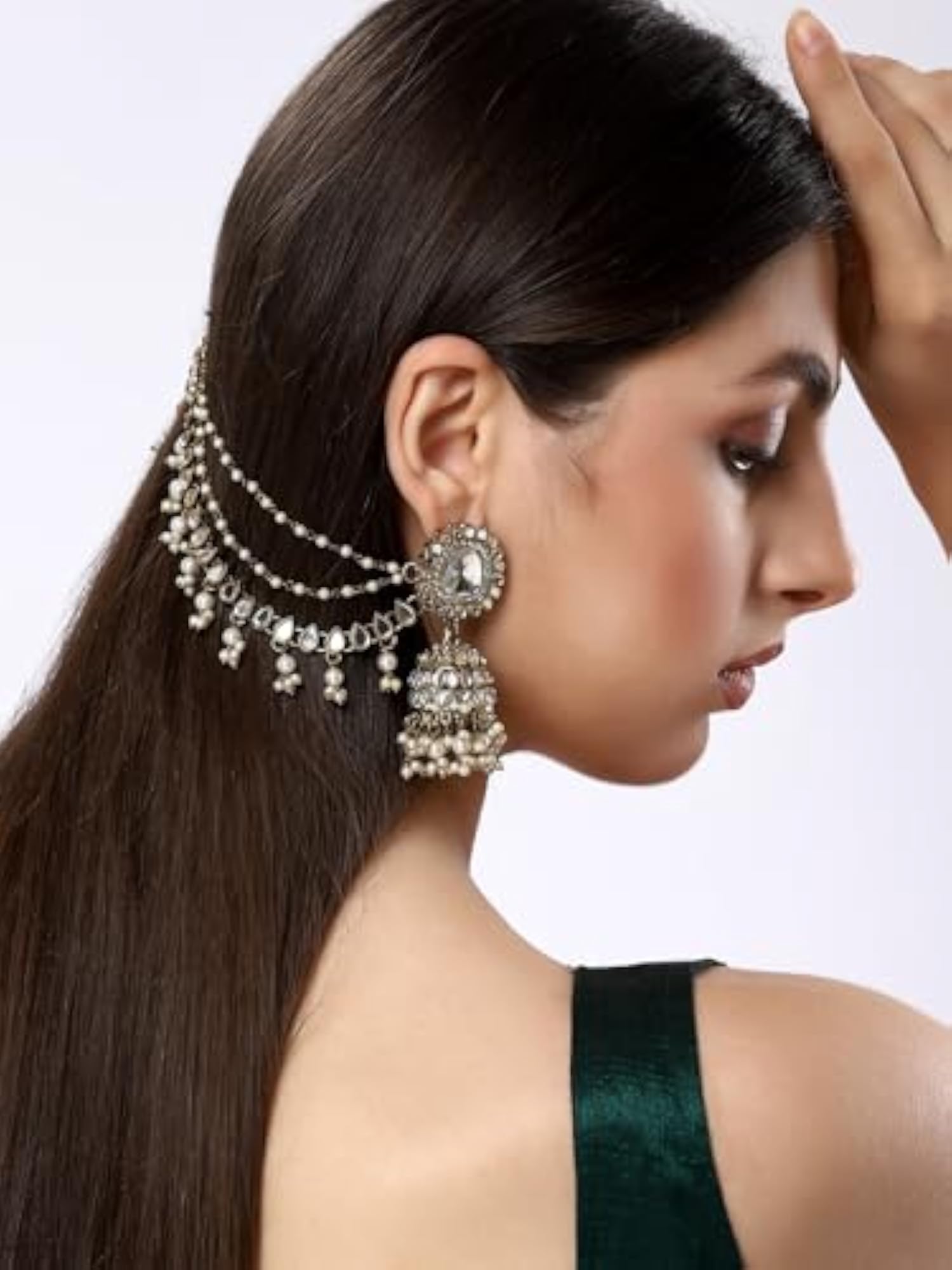 Women's Trendy 18K Gold Plated Ear Chain Earrings