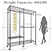 Heavy Duty Garment Rack, 3 Tiers Metal Adjustable Wire Shelves Closet Organizer and Storage Wardrobe Clothing Rack for Hanging Clothes with 2 Hanger Rods, Max Load 800LBS, Black